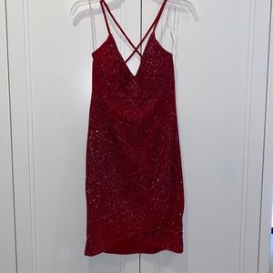 Sparkly Red Cocktail Dress, SIZE 2